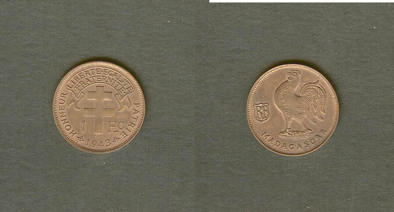 Madagascar 1 franc 1943 AU